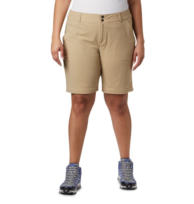 Women\'s Columbia Saturday Trail Long Shorts Khaki | Plus Size CA-I3805